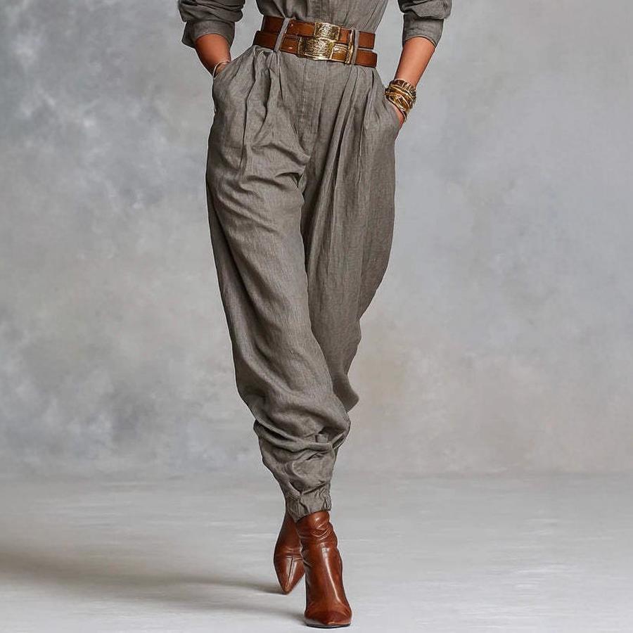 Damen Langarm Hemdkleid mit Tasche Strampler und Hose