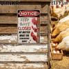 Vintage Metal Tin Sign Ideal Gift Notice Keep Gate Closed Chickens Say Metal Signs for Farm Bar Garden Home Wall Decor Plaque