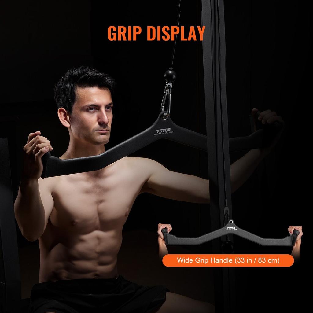 LAT Pulldown Bar Tricep Handle Attachment V-bar Cable Machine for Home Gym