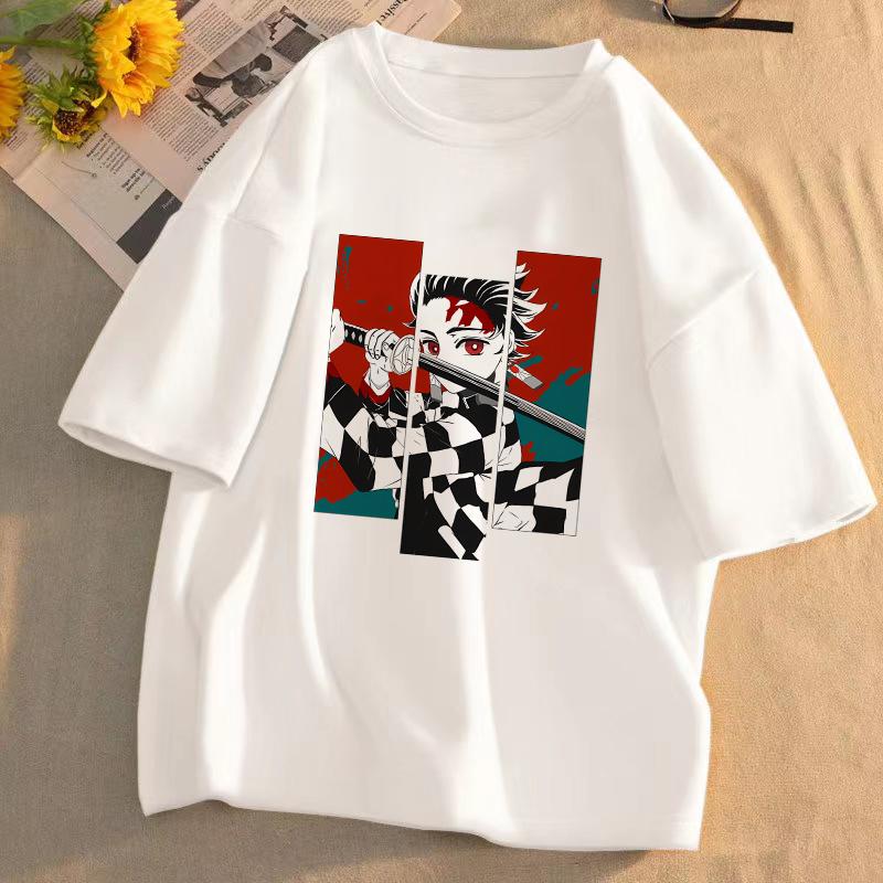 Demon Slayer Anime T-shirt Kimetsu No Yaiba Unisex Pattern T-shirt Summer Casual Cartoon Streetwear Anime Fashion Gift