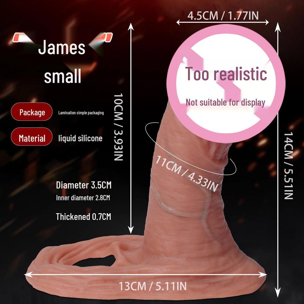 Realistic Silicone Penis Sleeve with Thickening and Delay Features