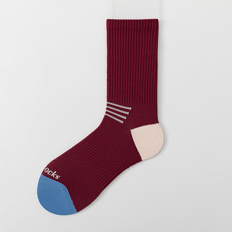 Women's Long Tight-fitting Sports Socks, Yoga Running Socks, Boneless Breathable, Antibacterial and Deodorizing Mid-calf Socks, Cycling Socks