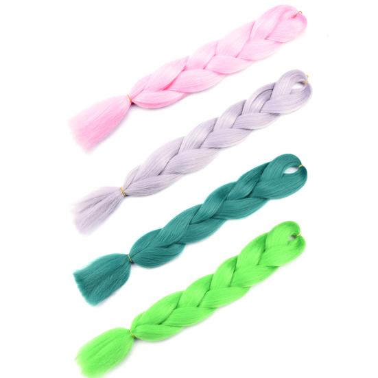 Dam Jumbo Crochet Braiding Ombre Color Synthetic Kanekalon Hårförlängningar