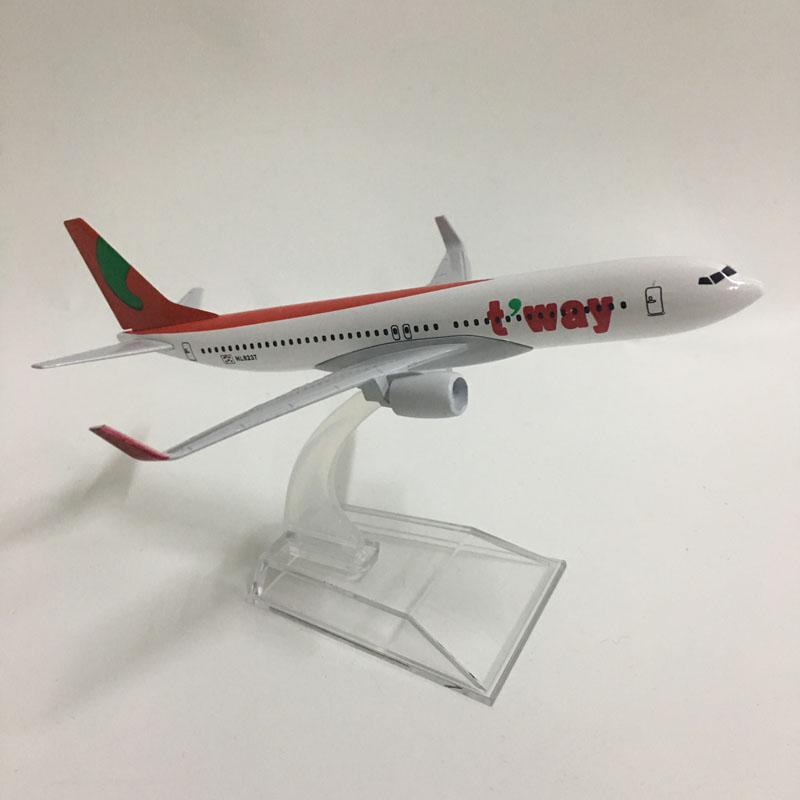 Jason Tutu 16cm Korea T Way B737 Model Airplane Diecast Metal 1/400 Scale Planes