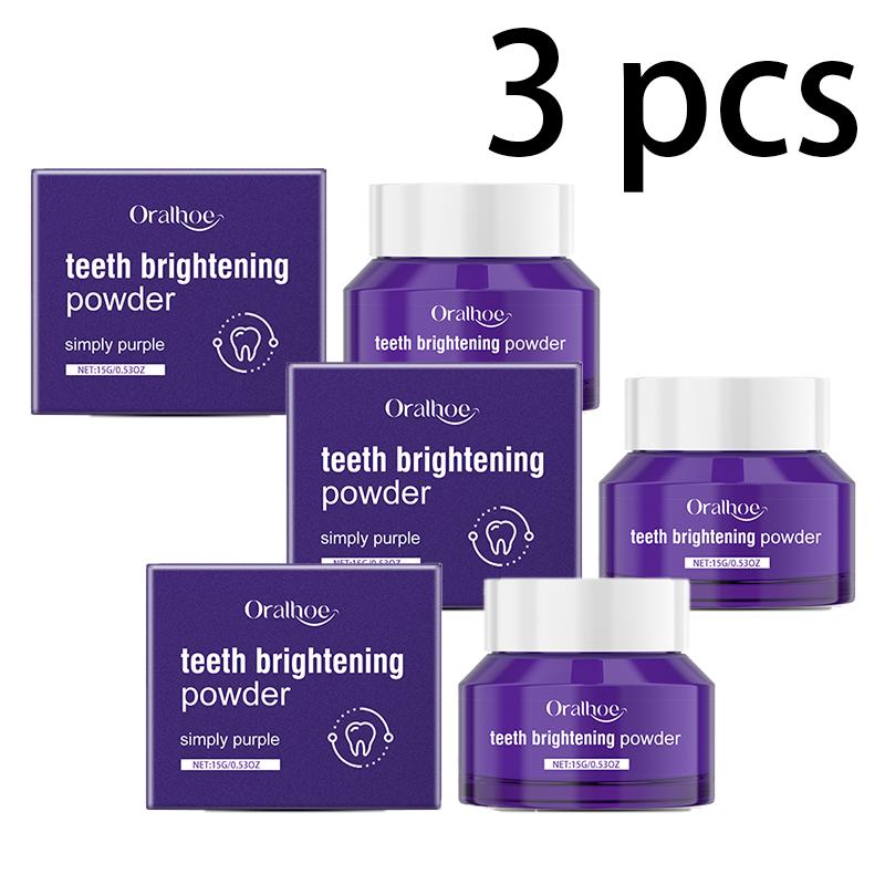 Lila Zahnpulver Reinigung Geruchspflege Mund Frischer Atem Aufhellen Zähne Zahnfleischpflege Zahnpulver