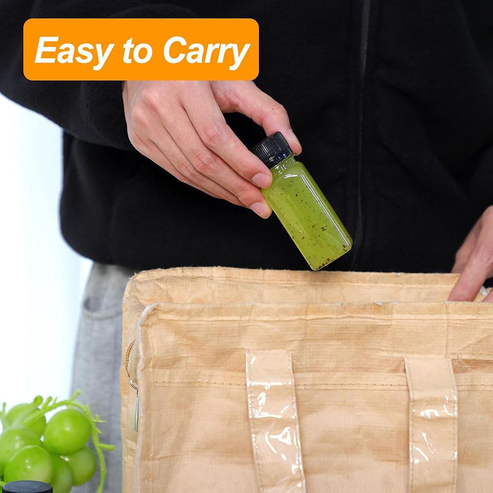 2oz Shot Bottles with Caps,Empty Juice Bottles for Juicing,Reusable Juice Containers for Milk Ginger Shots Drinking Beverages