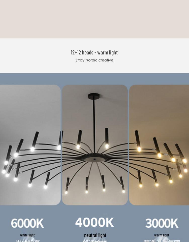 Nordic Post-Modern Creative Chandelier for Living Room, Restaurant, or Hotel