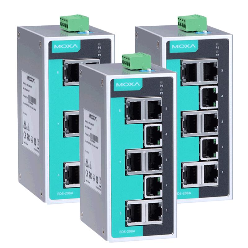 MOXA EDS-208A 8-Port Unmanaged Industrial Ethernet Switch