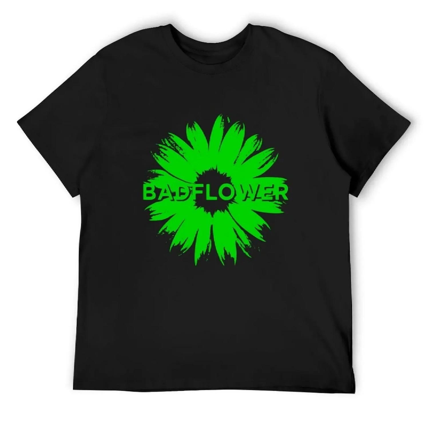 

badflower green logo T-Shirt topping tshirts personalised anime t shirts anime tshirt men clothes S разноцветный