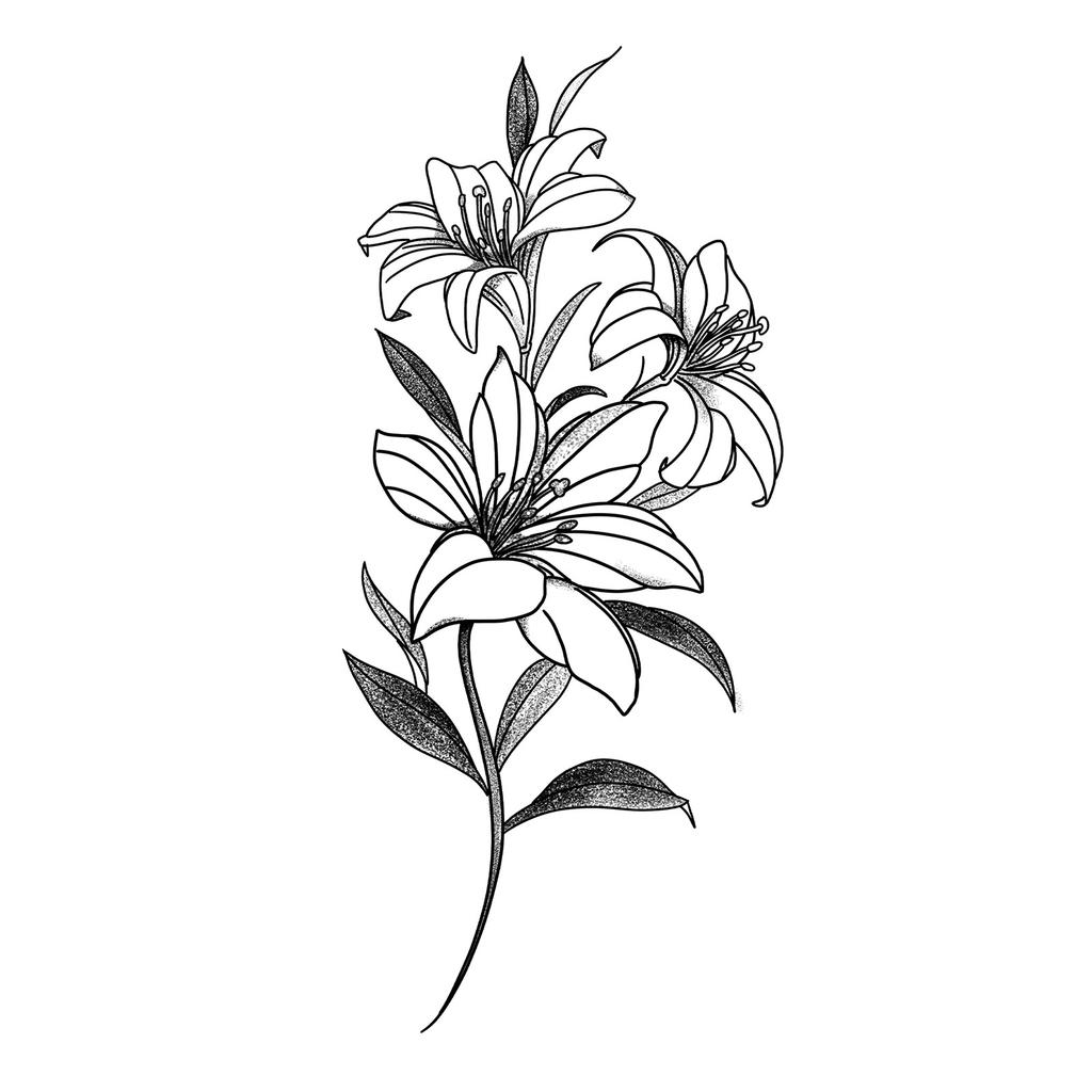 Small Fresh And Simple Butterfly Wicker Flower Plain Flower Waist Belly Arm Tattoo Sticker
