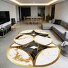 Irregular Luxury Marble Fluffy Rug for Living Room Easy Clean Short Velvet Bedside Carpet Decoration Home Large Area Floor Mat