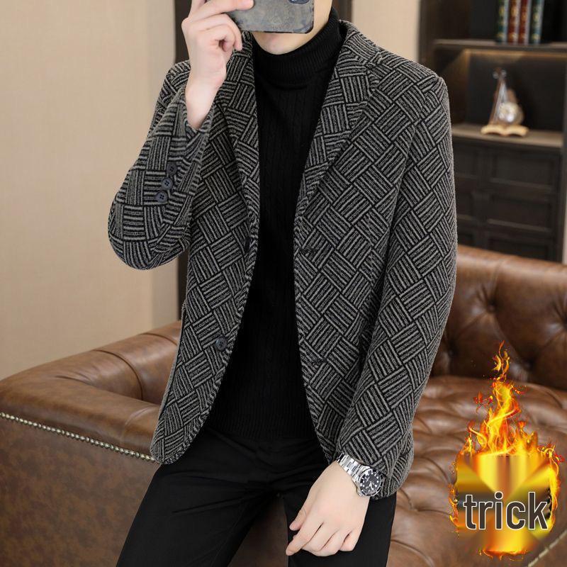 Men's Warm Woolen Suit Jacket - Autumn/Winter Edition