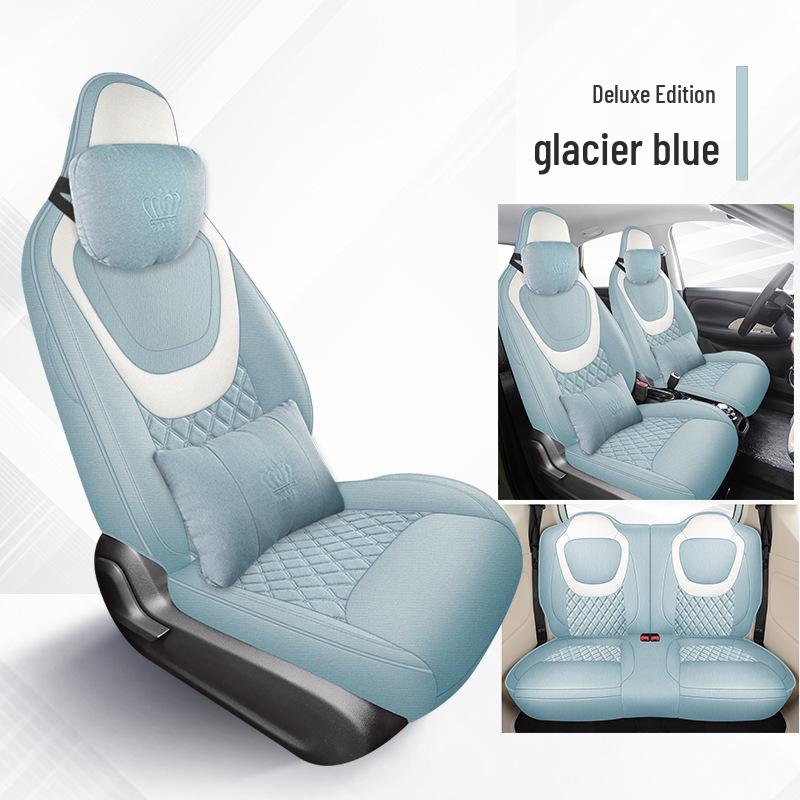 2024 Wuling 3rd Gen Macaron Cotton-Linen Car Seat Cushion, All-Season