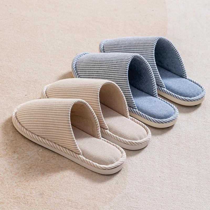 Style Cotton Slippers For Home Indoor Non Slip Soft Bottom Warm Footwear For Adults