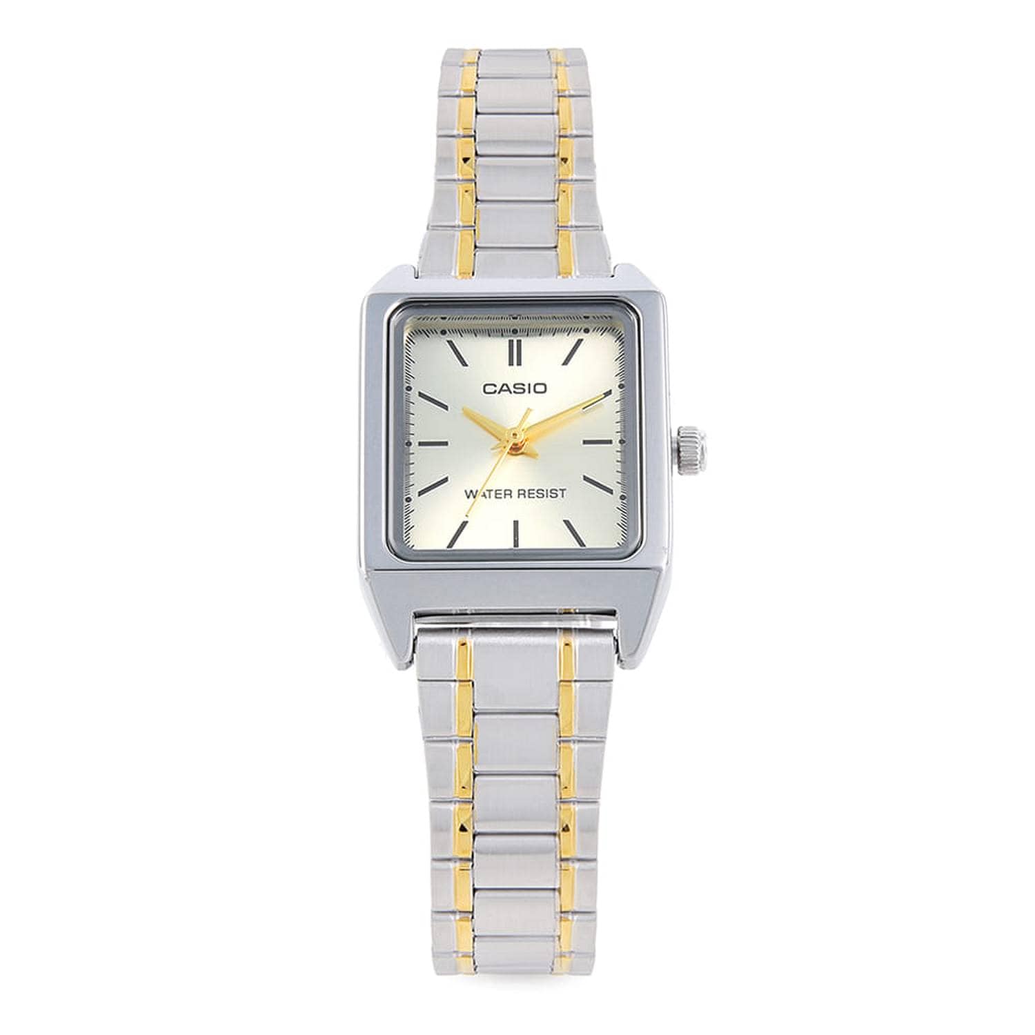 [Casio] LTP-V007SG-9EUDF (LTP-V007SG-9E) Аналоговые квадратные металлические женские часы для студентов