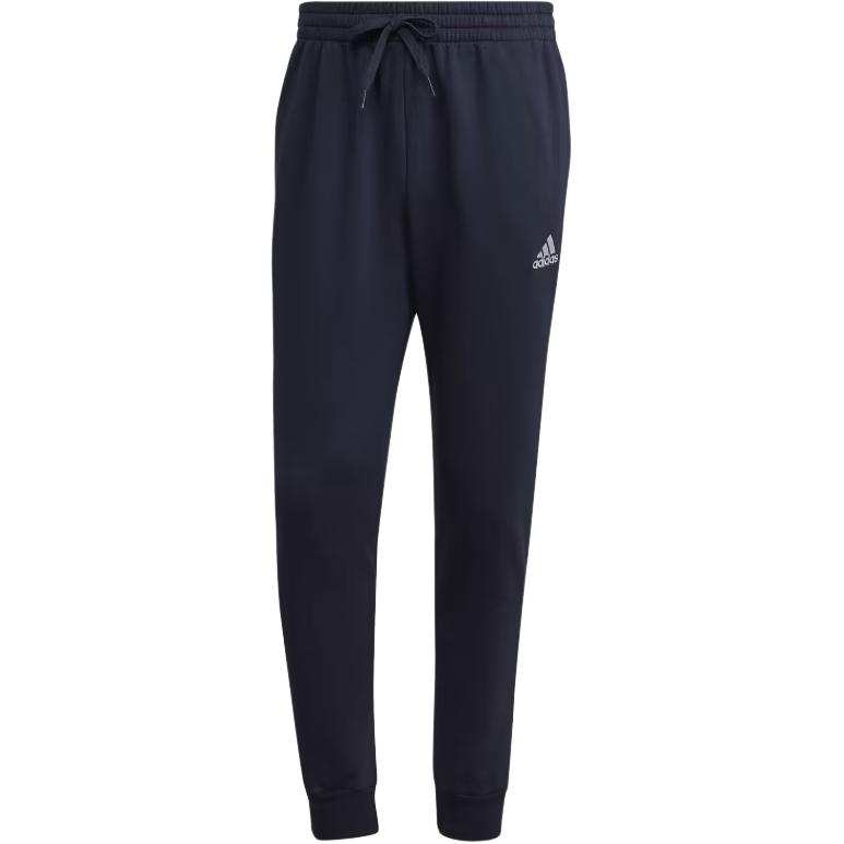 

Adidas Однотонные повседневные брюки зауженного кроя со средней посадкой и кулиской для мужчин, низ Dark-Blue HL2231 M