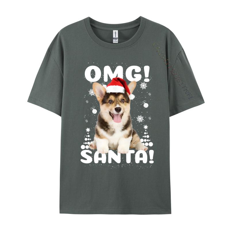 Christmas Dog T Shirts Fashion Premium Cotton Crew Neck Tee Shirts Male Plus Size Sweatshirts High Quality