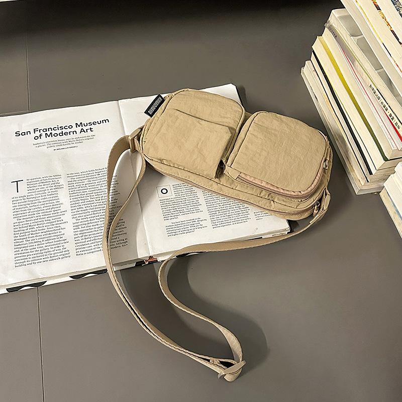 

Casual simple travel bag women s 2025 new contrasting color cloth bag trendy shoulder bag crossbody small bag fashion travel bag хаки