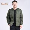 Men Down Jacket Autumn Winter Stand Collar Long Sleeve Thickened Velvet Cotton Coat with Pockets Solid Color Quilted Outerwear