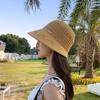 Hollow Woven Bucket Hat Women'S Summer Sunscreen Sun Hat Show Small Face Travel Beach Basin Hat Fashion