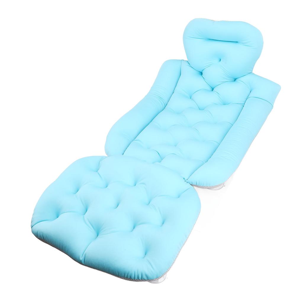 Full Body Bath Pillow Lengthened Type Adult Bath Mat for Hd Neck Support with Suction Cups