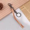Cowhide Genuine Leather Keychain Handmade Car Keychian Personalized Cowhide Tassel Key Chain  Gift
