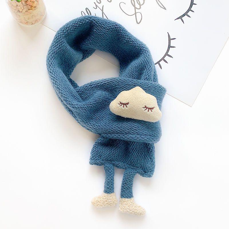 Children's Autumn Winter Cartoon Scarf - Windproof, Super Cute, Fashionable Korean Style Neck Warmer for Boys and Girls