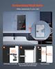 Wall Safe, 3-Tier Hidden Wall Mounted Safe with Password & Key, Q235 Cold-Rolled Steel In-Wall Box with LED Lighting, 2 Adjustable Shelves & 5 Key
