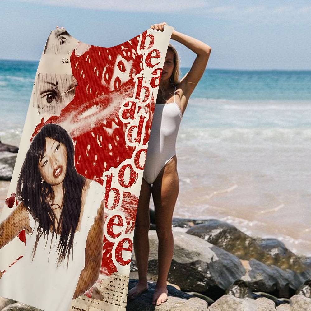 Singer B-Beabadoobees Mikrofiber Strandhåndklæde Absorberende Hurtigttørrende Blødt Yoga Svømning Resort Bjergbestigning Håndklæde