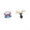 Acrylic Swan And Deer Head Sculpture Table Centerpiece Flat Cabinet Decoration Bookshelf Office Home