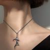 Paar Halskette Persönlichkeit Gothic Punk Stil Retro Teufelsflügel Liebesherz Form Anhänger Halskette Schmuck Accessoire