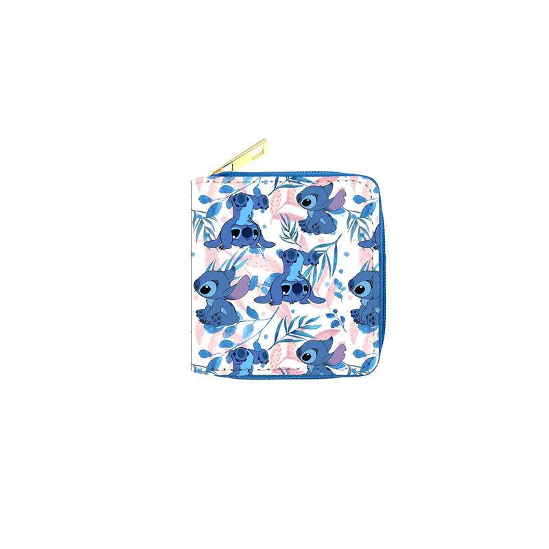 Stitch Short Zip Wallet for Women Girls Cute Cartoon PU Leather Coin Purse Card Holder ID Case Blue 6pcs