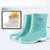 Fashion Women's Low-tube Rain Boots, Water Shoes, Thick Warm Rain Boots