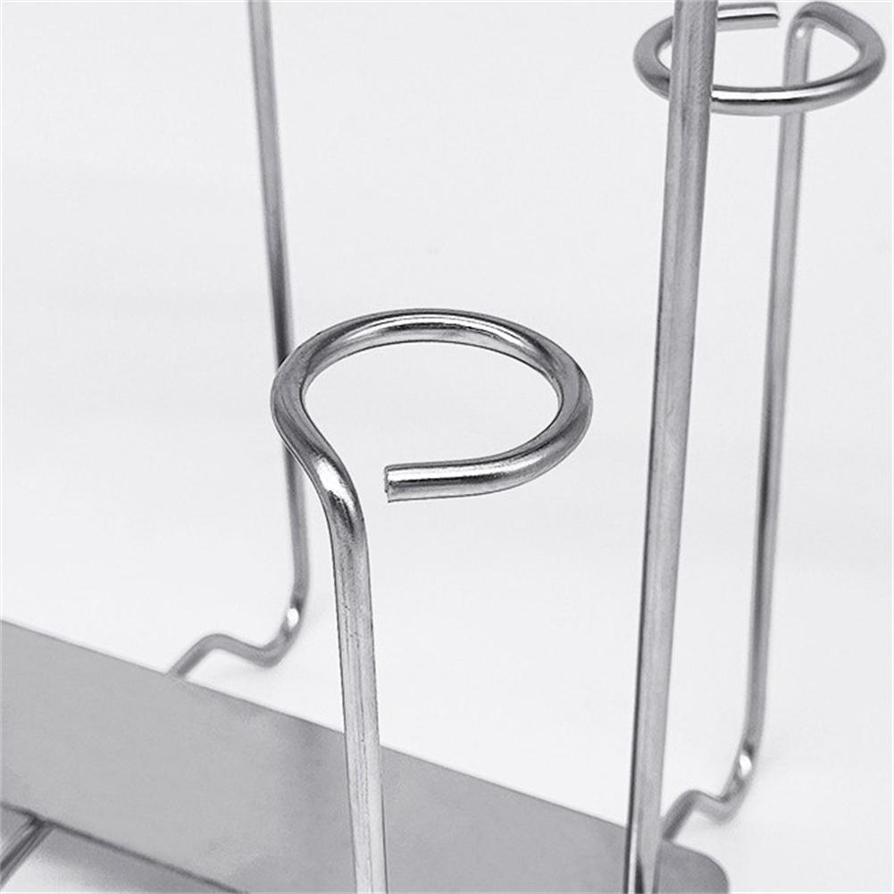 Desktop Organizer Coffee Mug Holder Kitchen Organization Compact Structure Curved Support Rod Effective Drainage System