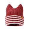 Nuovo Adorabile Cappello Dandy Cappello Beanie Orecchie di Gatto Dolci Cappelli Invernali per Donna Street Y2K Colori Caramella Righe Cappelli Caldi per Ragazza