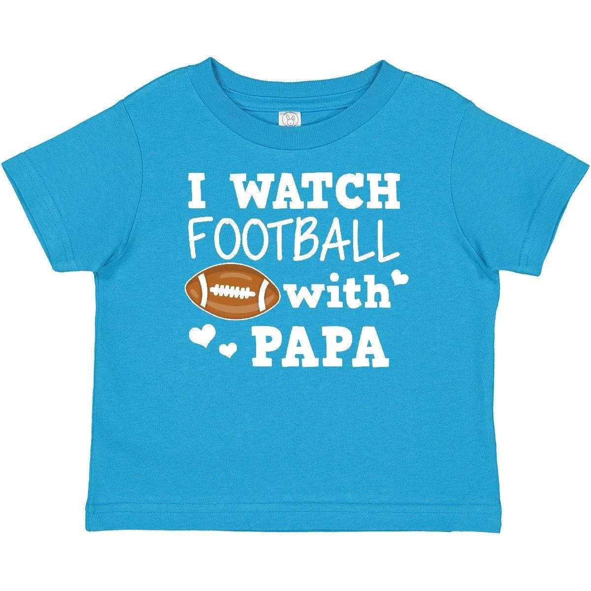 Inktastic I Watch Football With My Papa Baby T-Shirt Sports Dad Boy Sport Youth 140