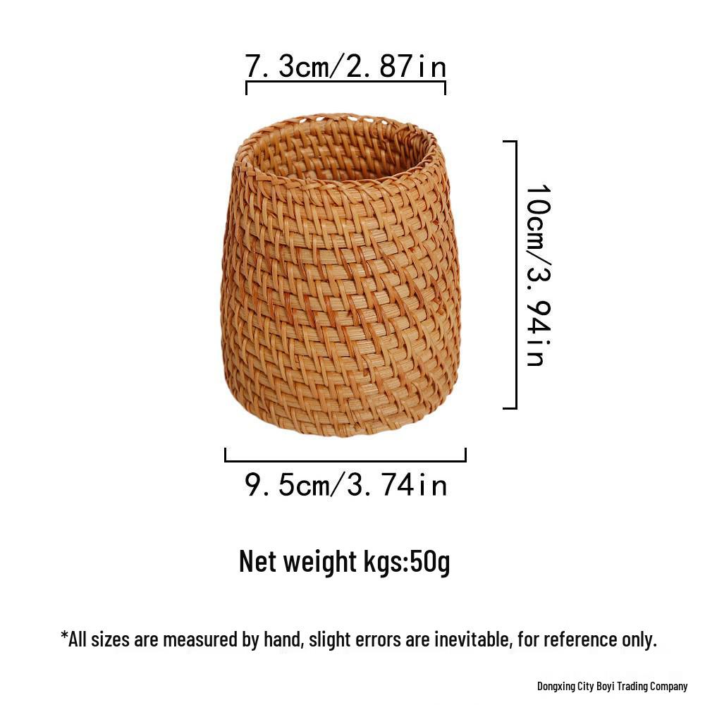 Vietnam Rattan Tea Caddy & Pen Holder Set