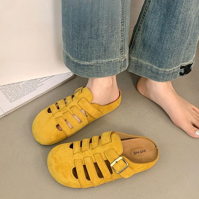 Ausgehöhlte Hausschuhe mit weicher Sohle, Zehensandalen und Slipper