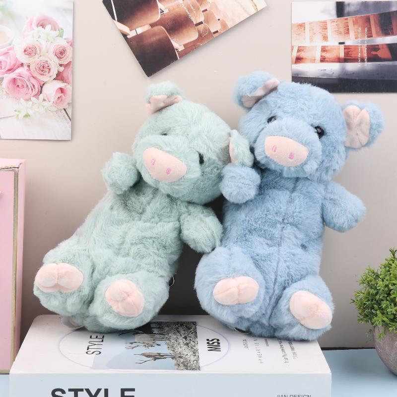 Plush Pig Pencil Case for Kids Cute Animal Stationery Bag with Zipper,Soft 3D Pen Holder for Girls Boys Back to School Gift