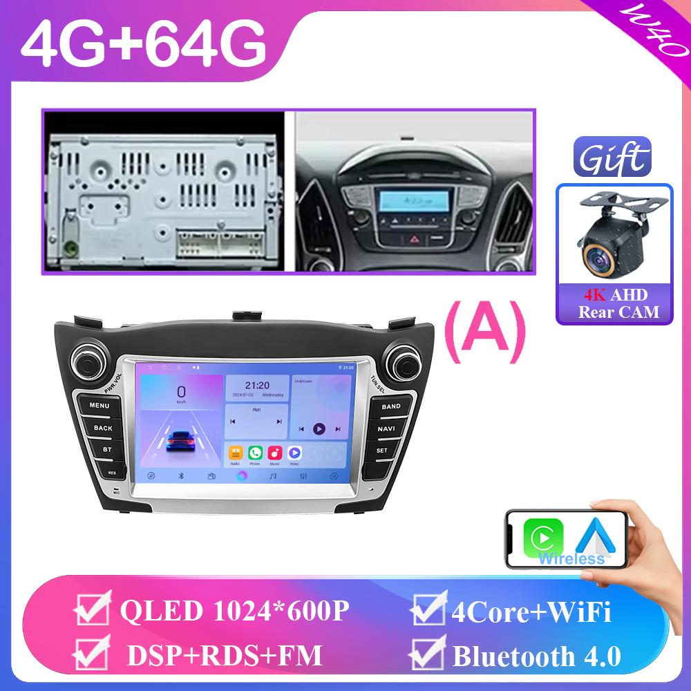 Autoradio für Hyundai Tucson 2 LM IX35 2009-2015 7 Zoll 8+256 Android Auto Carplay GPS-Navigation Multimedia-Stereoanlage Kein 2din DVD