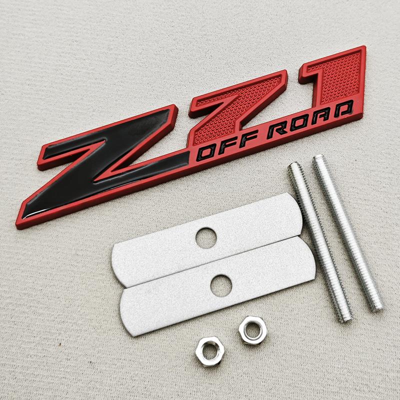 AABKA1 3D Metal Logo Z71 OFF ROAD Car Sticker Trunk Embelem Front Grille Badge For Chevy Chevrolet Silverado Colorado Tahoe Accessories