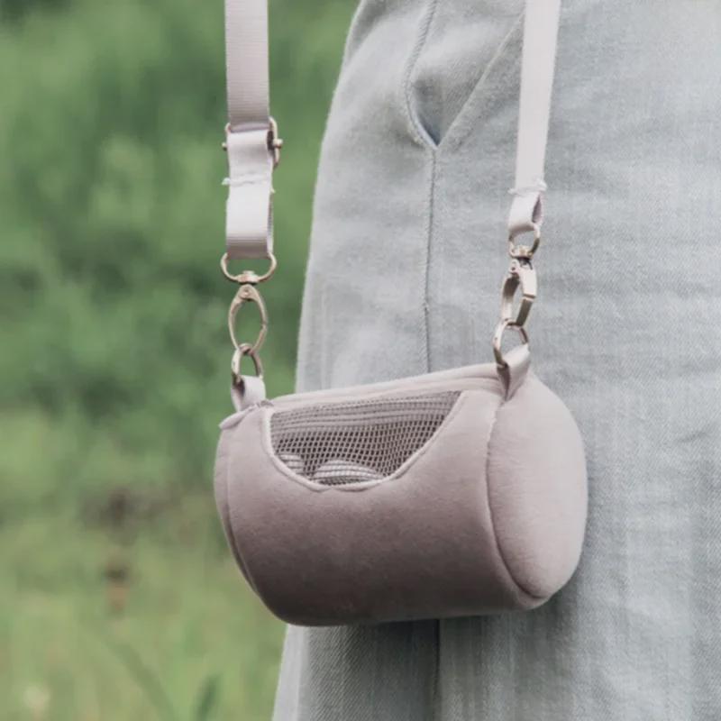 Potřeby pro domácí mazlíčky Přenosný válec pro křečka zlatého Crossbody batoh – Teplá taška pro malé mazlíčky