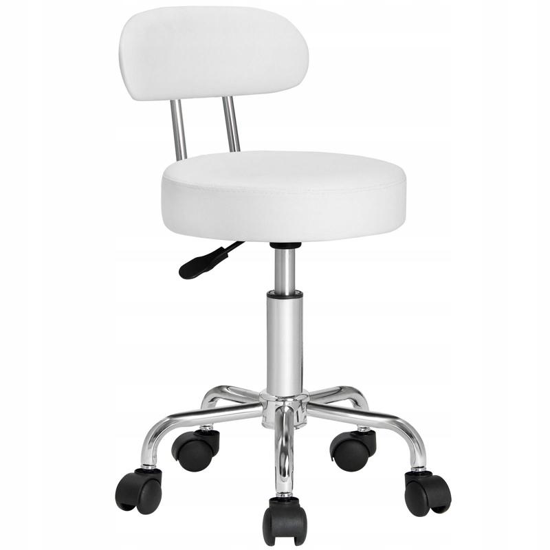 LUNA cosmetic chair on wheels, white, for the SALON
