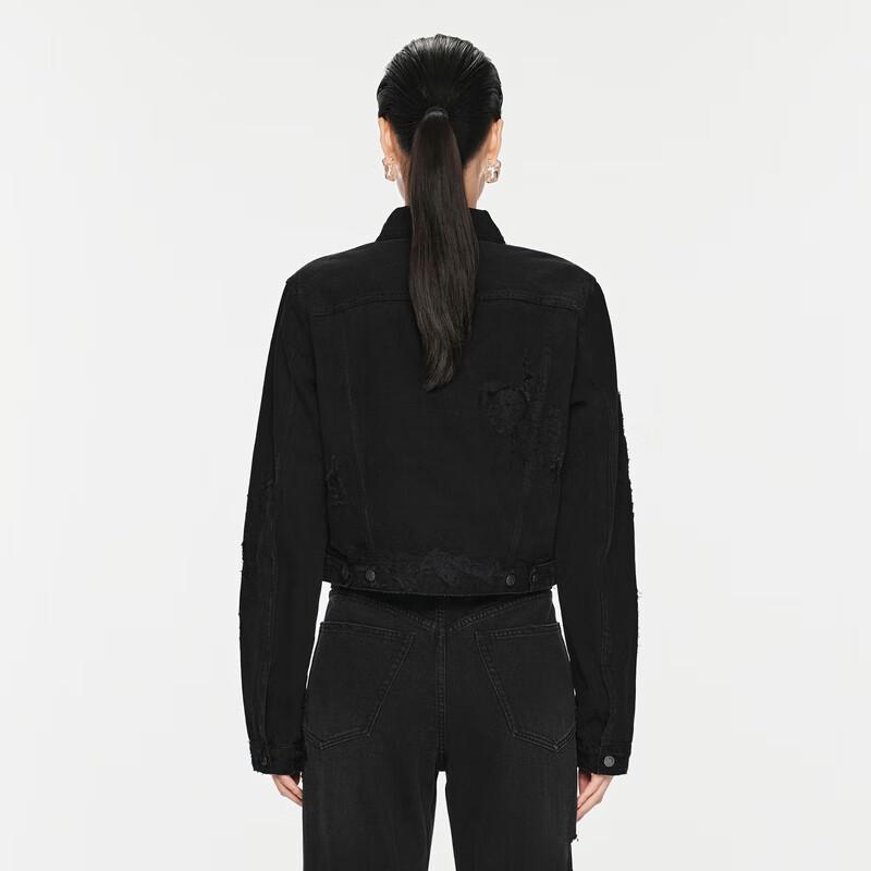 JNBY Women's Lapel Collar Denim Jacket