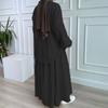 2 pezzi camicia a maniche lunghe + gonne Eid donne musulmane eleganti set Abaya Dubai Turchia islamico casual top tinta unita gonna moda