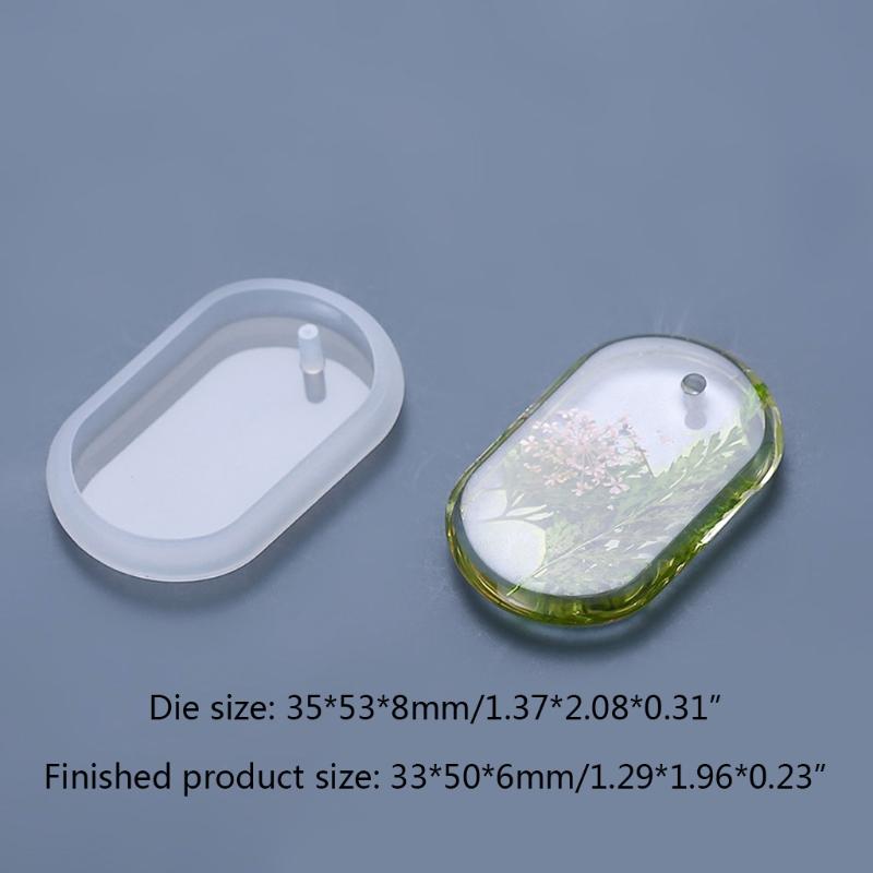 Geometric Love Heart Round Ellipse Square Rectangle Shield Shaped Pendant Mold UV Crystal Resin Perforated Silicone Mold