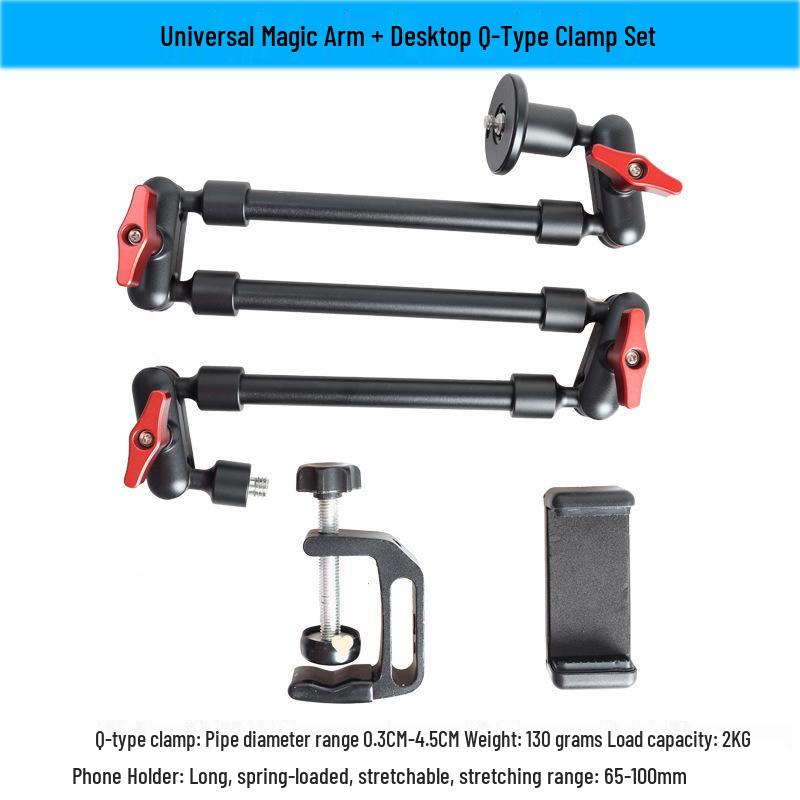 Universal Multi-functional Mobile Streaming Arm with Mic Holder and Fill Light Bracket
