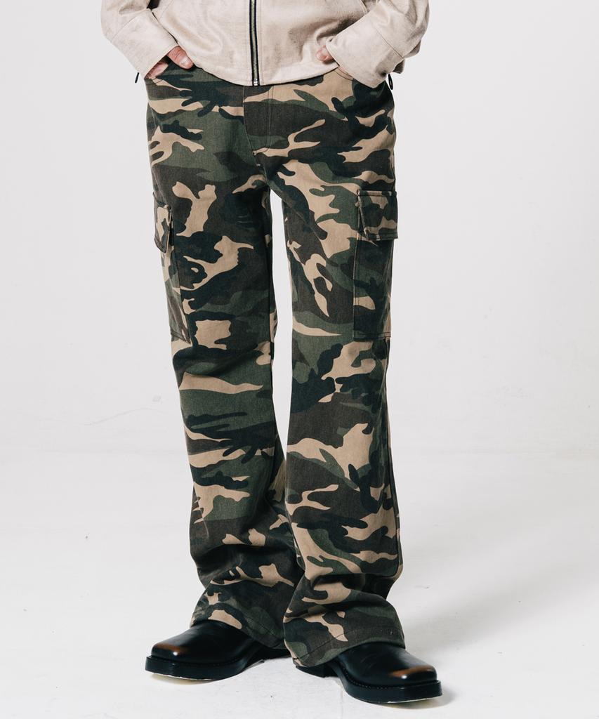 VASTIC Bootcut Camo Cargo Pants_Beige