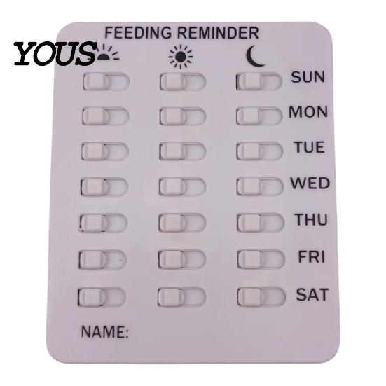 Refrigerator Medicine Tracker Feeding Reminder, Medication & Reading Board, Reusable Schedule Card with Green Family Organizer Slider