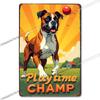 Vintage Cute Dog Themed Metal Tin Sign Retro Funny Puppy Wall Art Decor for Home Pet Shop Man Cave Rustic Iron Painting Plaque